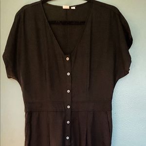 GAP Black Jumpsuit with button detail